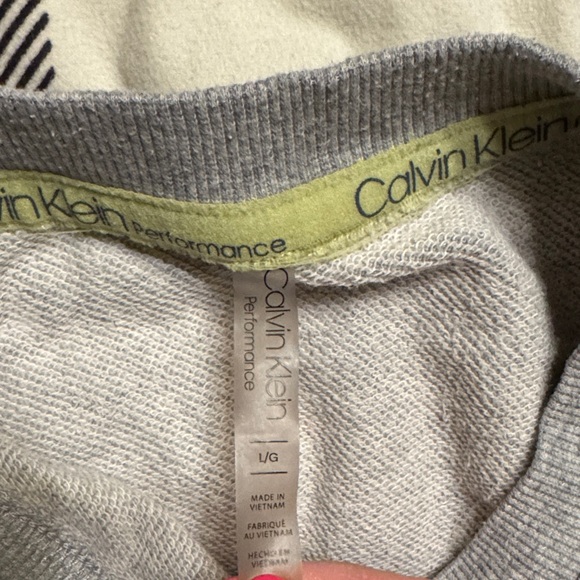 Calvin Klein Multicolor Logo Gray Crew Neck Sweatshirt - Picture 5 of 6